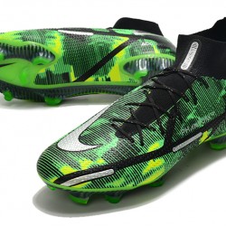 Nike Phantom GT2 Elite FG Motivation Pack High Black Green For Mens Soccer Cleats