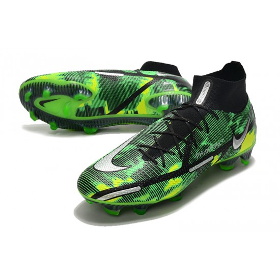 Nike Phantom GT2 Elite FG Motivation Pack High Black Green For Mens Soccer Cleats