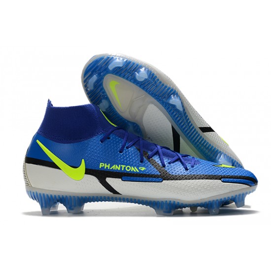 Nike Phantom GT2 Elite FG Motivation Pack High Blue Grey Black For Mens Soccer Cleats