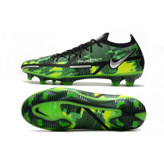 Nike Phantom GT2 Elite FG Motivation Pack Low Black Green For Mens Soccer Cleats