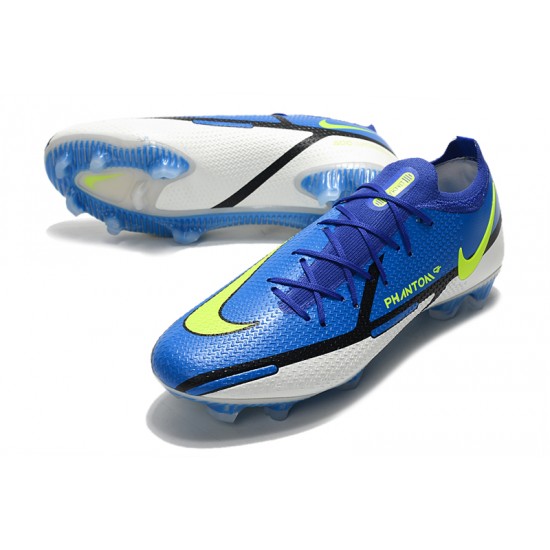 Nike Phantom GT2 Elite FG Motivation Pack Low Blue Grey Black For Mens Soccer Cleats