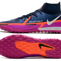 Nike Phantom GT2 Elite Dynamic Fit TF High Purple Blue White For Mens Soccer Cleats