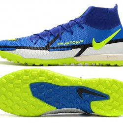 Nike Phantom GT2 Elite TF High Blue Yellow Green For Mens Soccer Cleats