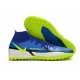 Nike Phantom GT2 Elite TF High Blue Yellow Green For Mens Soccer Cleats