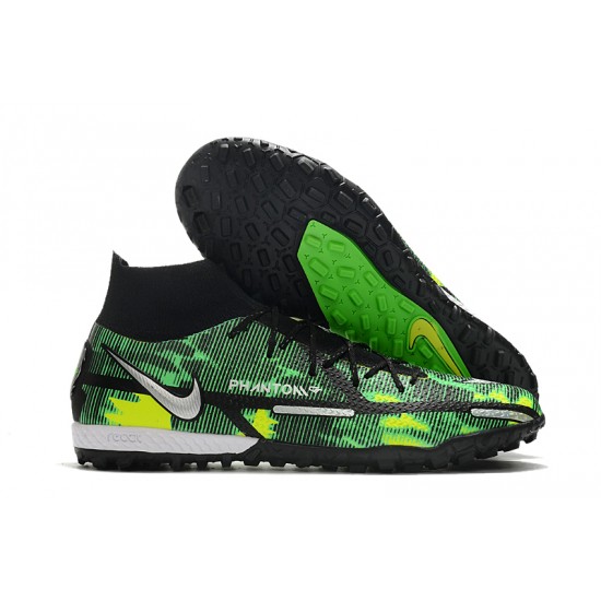 Nike Phantom GT2 Elite TF High Green Black For Mens Soccer Cleats