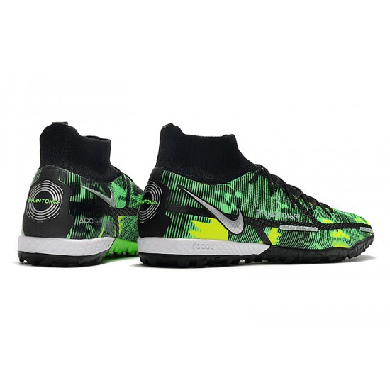 Nike Phantom GT2 Elite TF High Green Black For Mens Soccer Cleats