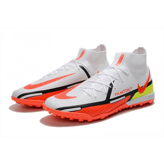 Nike Phantom GT2 Elite TF Low White Orange For Mens Soccer Cleats