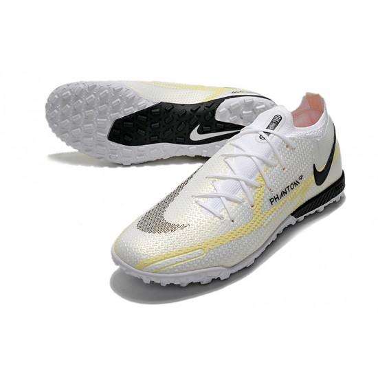 Nike Phantom GT2 Elite TF Low White Beige For Mens Soccer Cleats