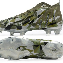 Adidas Predator Edge Geometric 1 FG Black ArmyGreen Soccer Cleats