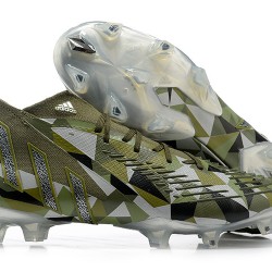 Adidas Predator Edge Geometric 1 FG Black ArmyGreen Soccer Cleats