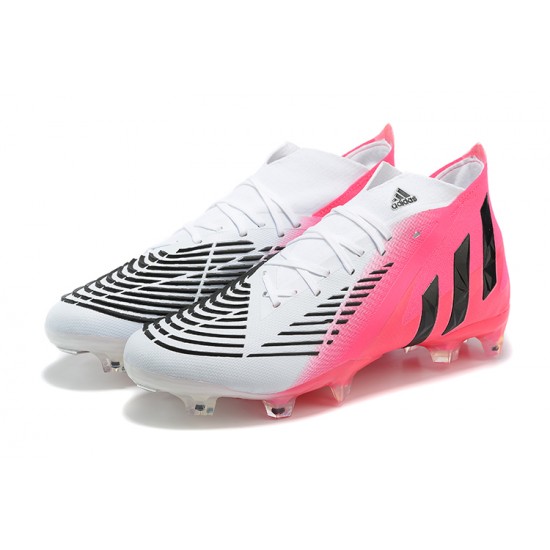 Adidas Predator Edge Geometric 1 FG Pink White Black Soccer Cleats