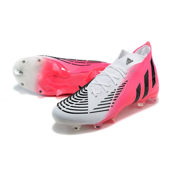 Adidas Predator Edge Geometric 1 FG Pink White Black Soccer Cleats