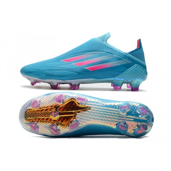 Adidas X Speedflow 1 FG Blue Purple Gold Low Soccer Cleats