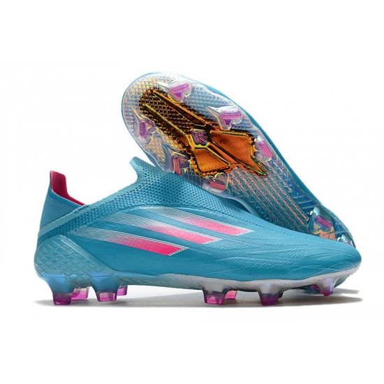 Adidas X Speedflow 1 FG Blue Purple Gold Low Soccer Cleats