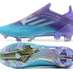 Adidas X Speedflow 1 FG Purple With Blue Silver Low Soccer Cleats