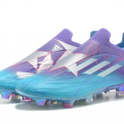 Adidas X Speedflow 1 FG Purple With Blue Silver Low Soccer Cleats