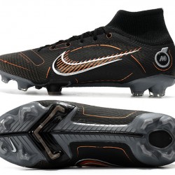 Nike Mercurial Vapor 14 Elite FG Black White High Soccer Cleats