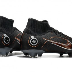 Nike Mercurial Vapor 14 Elite FG Black White High Soccer Cleats