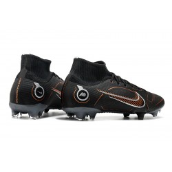Nike Mercurial Vapor 14 Elite FG Black White High Soccer Cleats