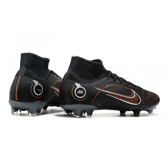 Nike Mercurial Vapor 14 Elite FG Black White High Soccer Cleats