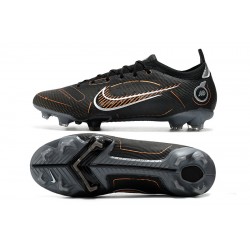Nike Mercurial Vapor 14 Elite FG Black White Low Soccer Cleats