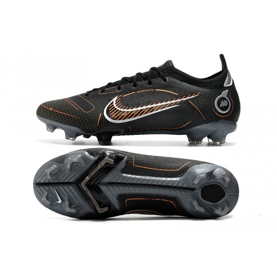 Nike Mercurial Vapor 14 Elite FG Black White Low Soccer Cleats