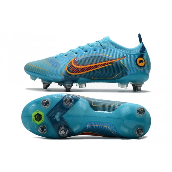 To Have A Ready Market Nike Mercurial Vapor 14 Elite SG PRO Anti Clog Blue Low Soccer Cleats For Sale