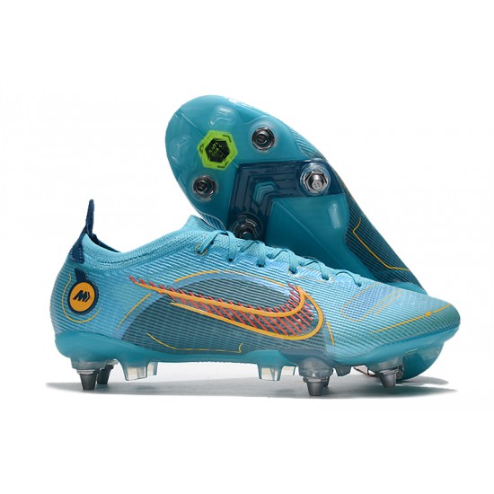 To Have A Ready Market Nike Mercurial Vapor 14 Elite SG PRO Anti Clog Blue Low Soccer Cleats For Sale