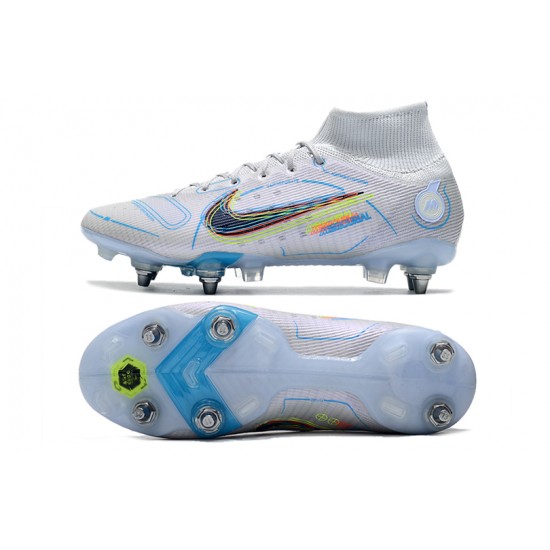 Where To Get Nike Mercurial Vapor 14 Elite SG PRO Anti Clog Grey Black High Soccer Cleats Online Shop