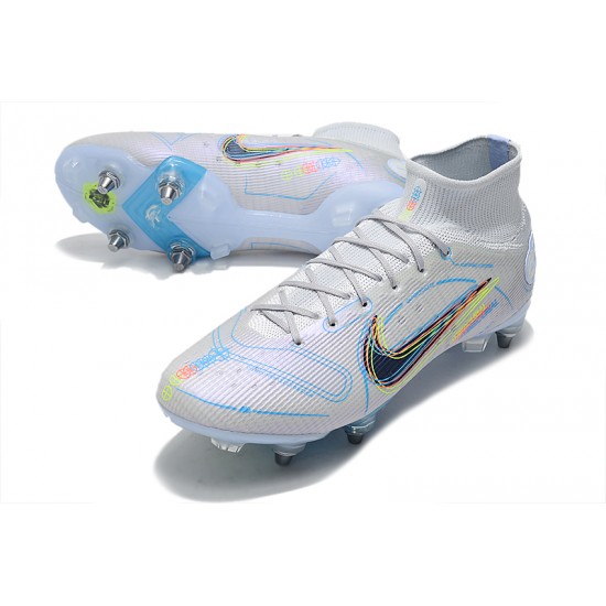 Where To Get Nike Mercurial Vapor 14 Elite SG PRO Anti Clog Grey Black High Soccer Cleats Online Shop