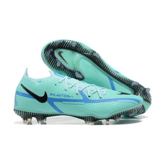 Nike Phantom GT Elite FG Black Blue Low Soccer Cleats