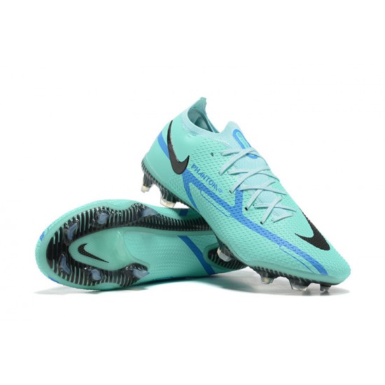 Nike Phantom GT Elite FG Black Blue Low Soccer Cleats