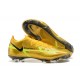 Nike Phantom GT Elite FG Black Gold Low Soccer Cleats