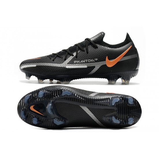 Nike Phantom GT Elite FG Black White Low Soccer Cleats