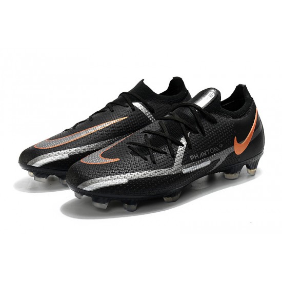 Nike Phantom GT Elite FG Black White Low Soccer Cleats