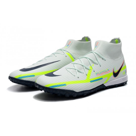 Nike Phantom GT2 Elite TF Beige Green Black High Soccer Cleats