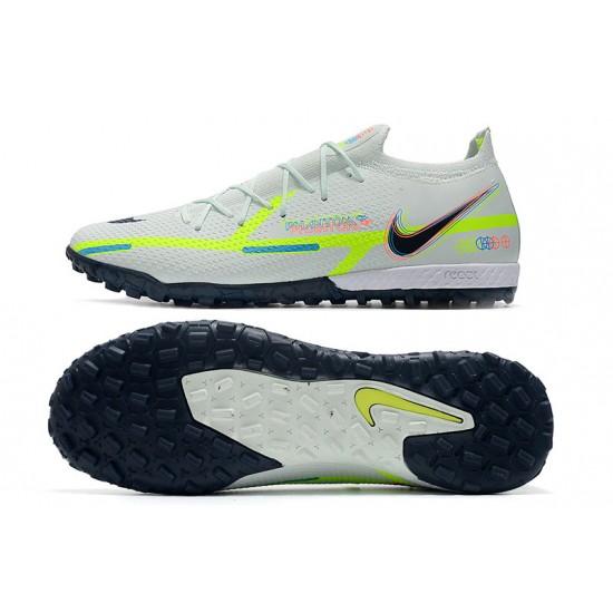 Nike Phantom GT2 Elite TF Beige Green Black Low Soccer Cleats