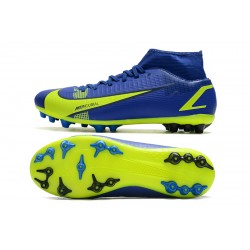 Nike Superfly 8 Academy AG Blue Green Black Soccer Cleats