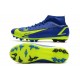Nike Superfly 8 Academy AG Blue Green Black Soccer Cleats