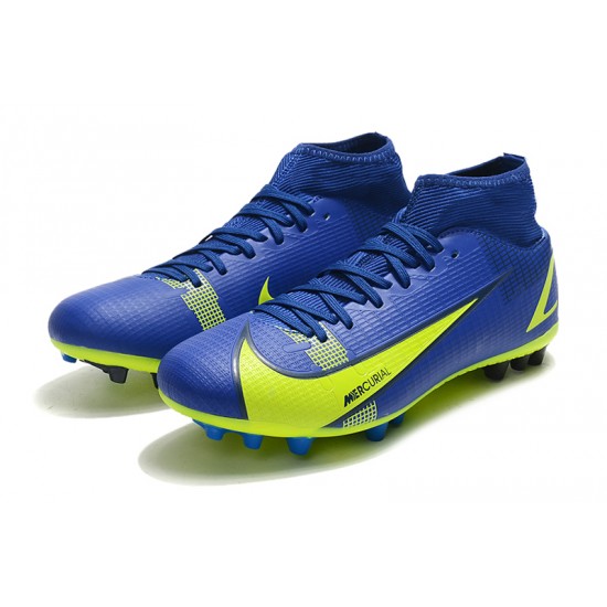 Nike Superfly 8 Academy AG Blue Green Black Soccer Cleats