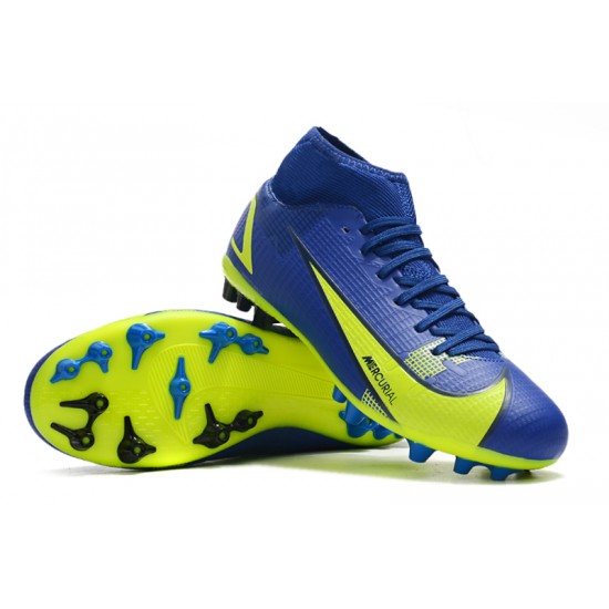 Nike Superfly 8 Academy AG Blue Green Black Soccer Cleats