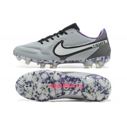 Nike Tiempo Legend 9 Elite FG Black Grey White Soccer Cleats