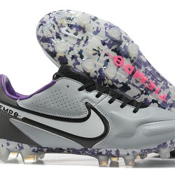 Nike Tiempo Legend 9 Elite FG Black Grey White Soccer Cleats