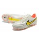 Nike Tiempo Legend 9 Elite FG White Yellow With Low Soccer Cleats