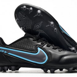 Nike Legend 9 Academy AG Black Blue Soccer Cleats