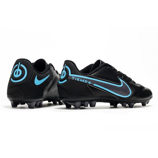 Nike Legend 9 Academy AG Black Blue Soccer Cleats