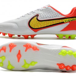 Nike Legend 9 Academy AG White Yellow Orange Soccer Cleats