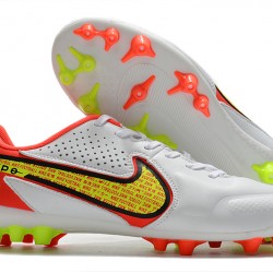 Nike Legend 9 Academy AG White Yellow Orange Soccer Cleats