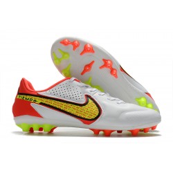 Nike Legend 9 Academy AG White Yellow Orange Soccer Cleats