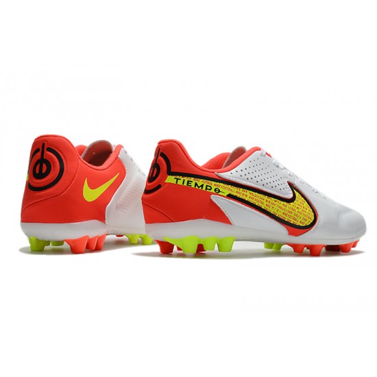 Nike Legend 9 Academy AG White Yellow Orange Soccer Cleats